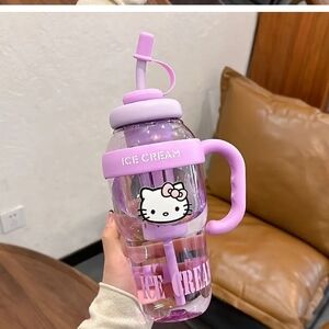 Hello Kitty Pink Large Capacity Belly Purple Water Bottle 43 96oz
